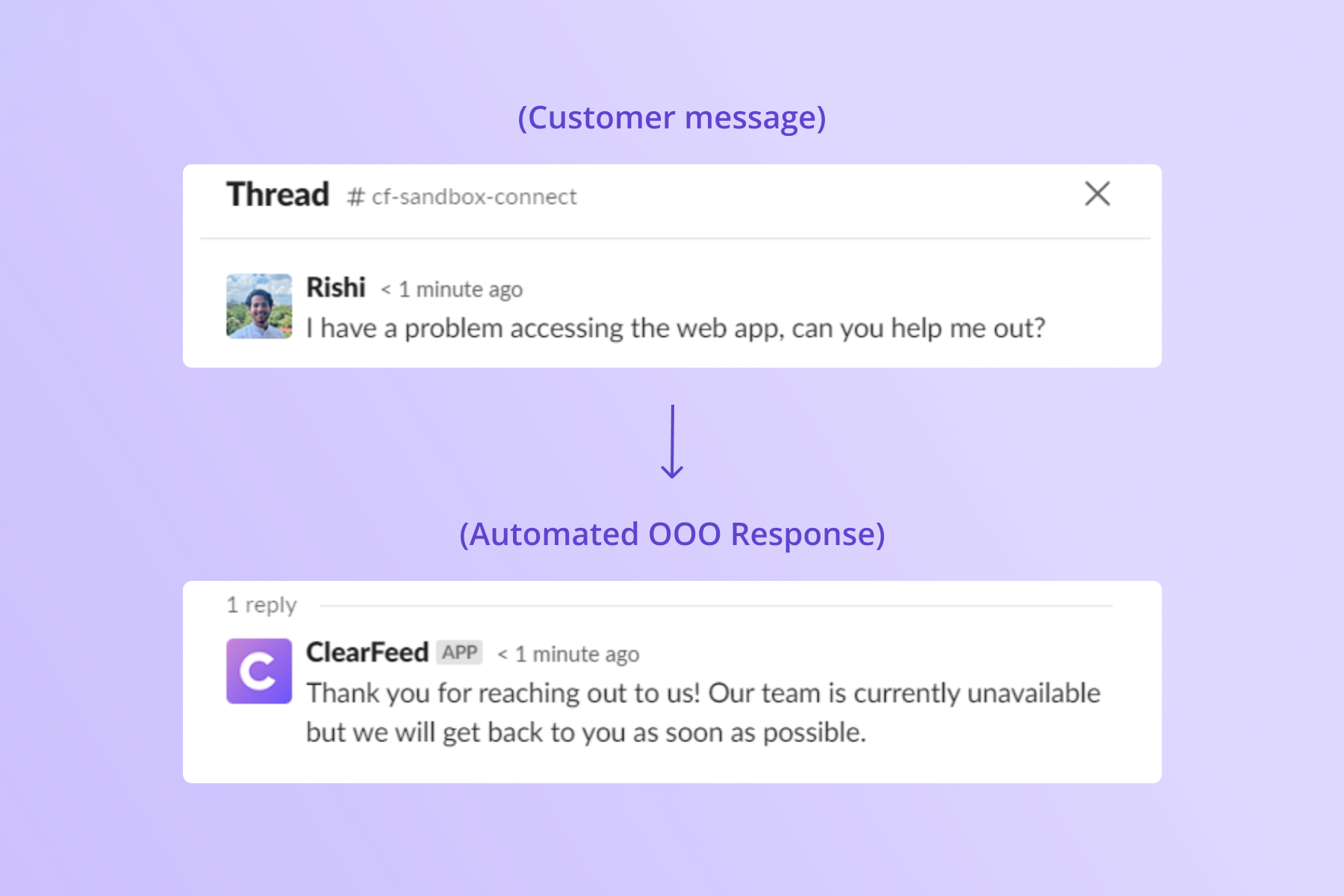 Managing Customer Expectations with Automated OOO Replies from ClearFeed