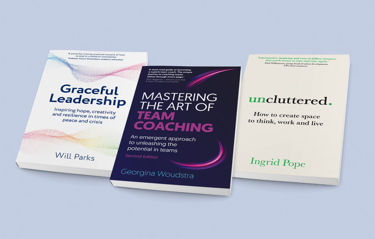 Graceful Leadership, Mastering the Art of Team Coaching and Uncluttered book jackets