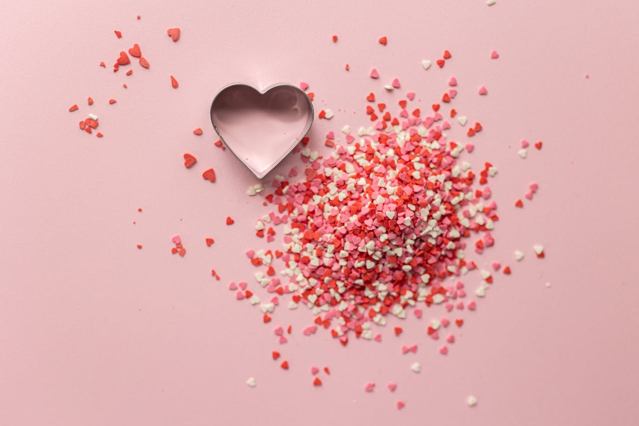 Pink sugar candies