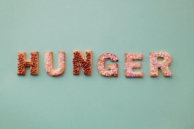 Cookies Forming Word Hunger