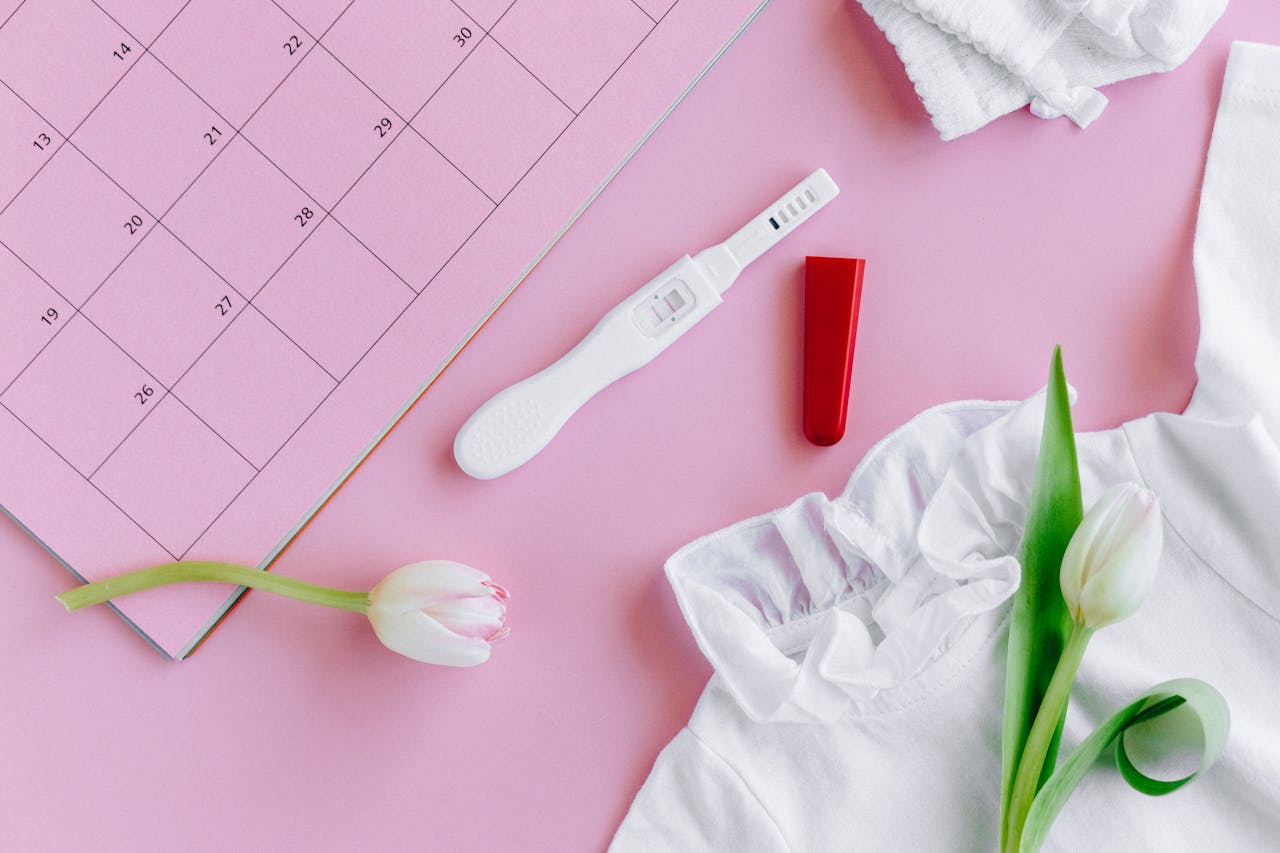 Ovulation Test on the Pink Background
