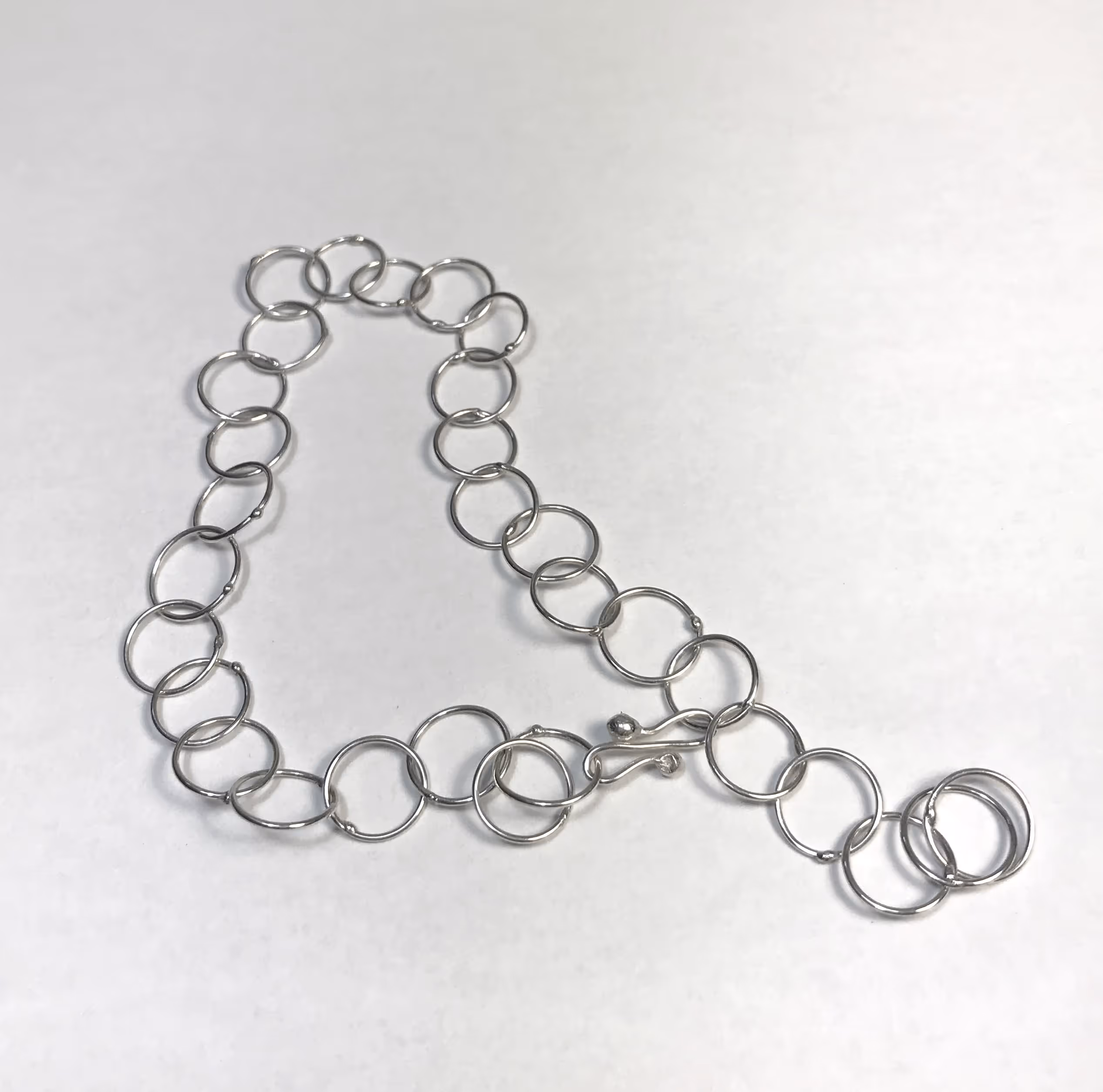 Loop bracelet. Sterling silver.