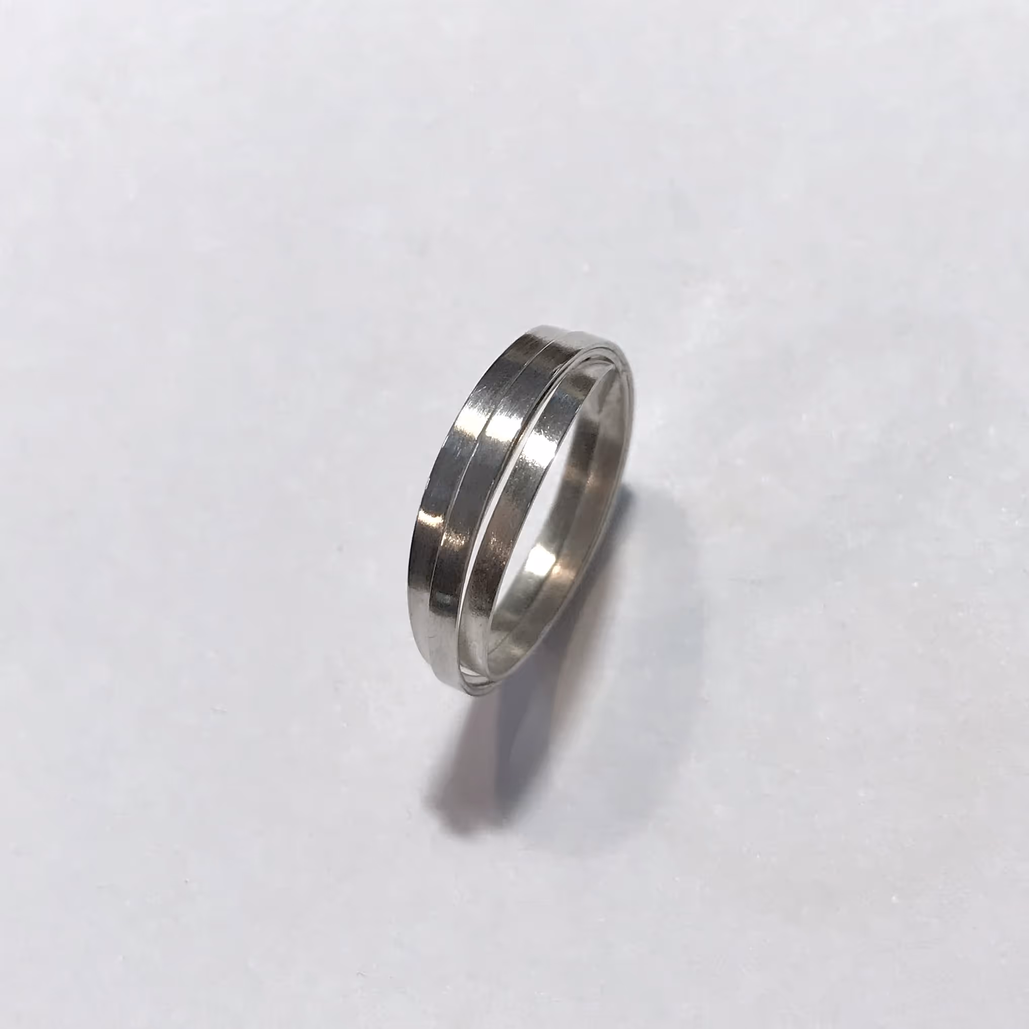Ribbon ring. Sterling silver.