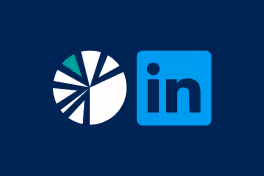 A blue and white logo