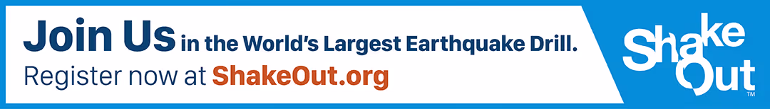 Join Us ShakeOut promotional graphic.