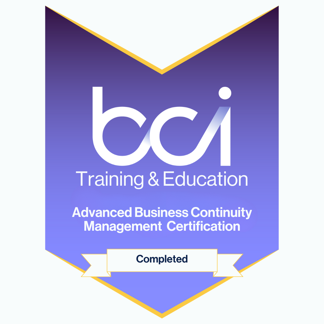 Badge du cours de Certification avancée en continuité des activités (ABCM) de BCI