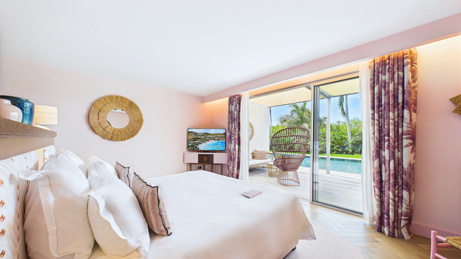 Pool Suite avec vue sur la piscine privée - Tropical Hôtel Saint-Barth