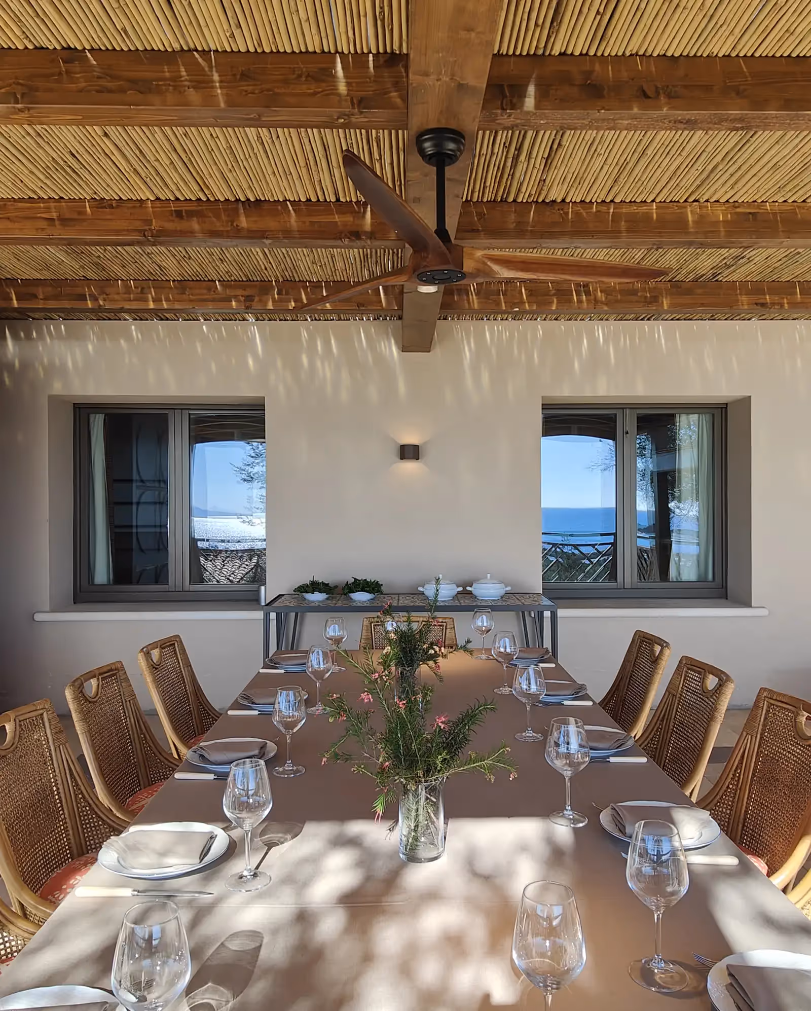 Salinedda Villa terrace dining table