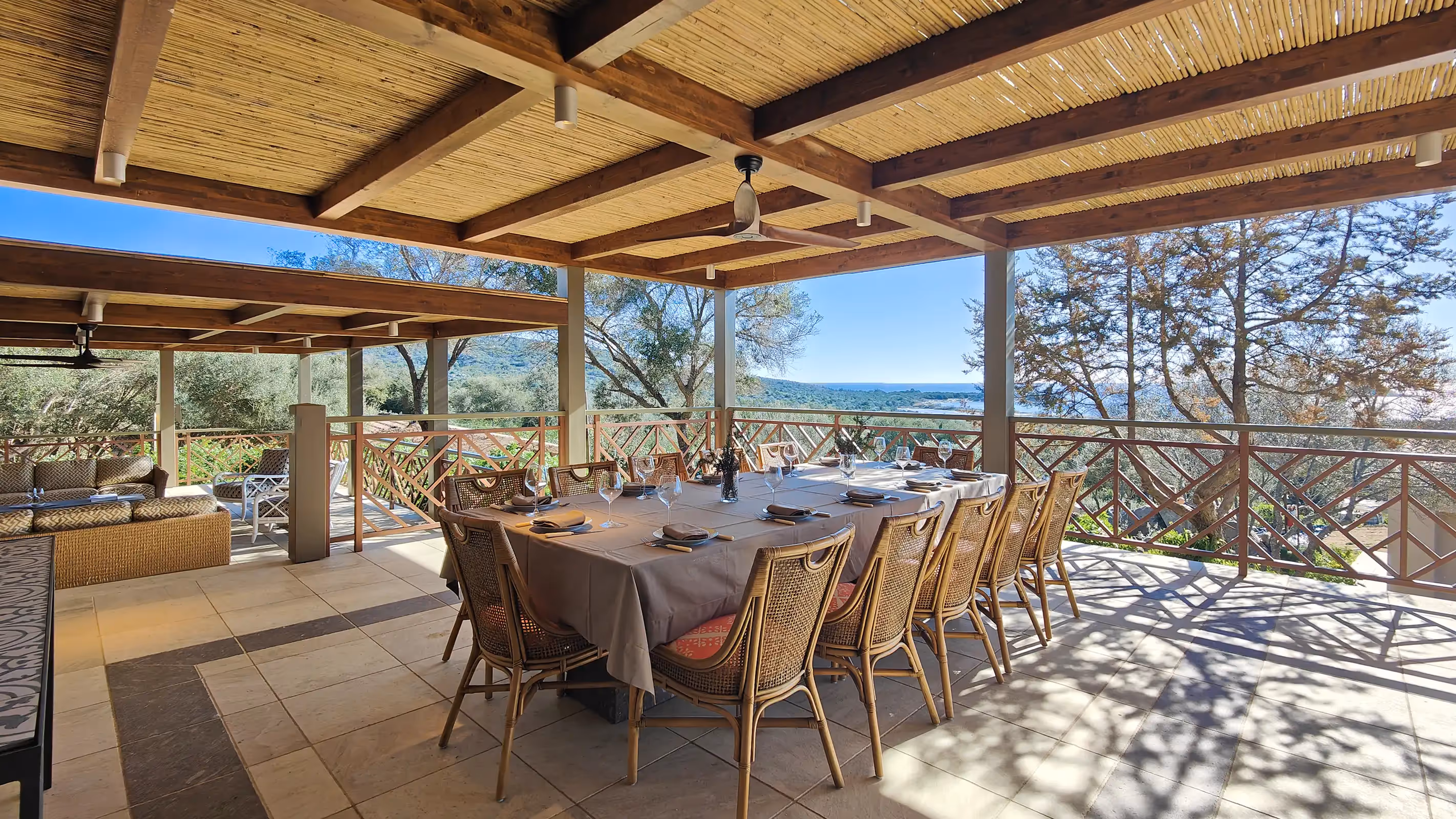 Salinedda Villa terrace dining area