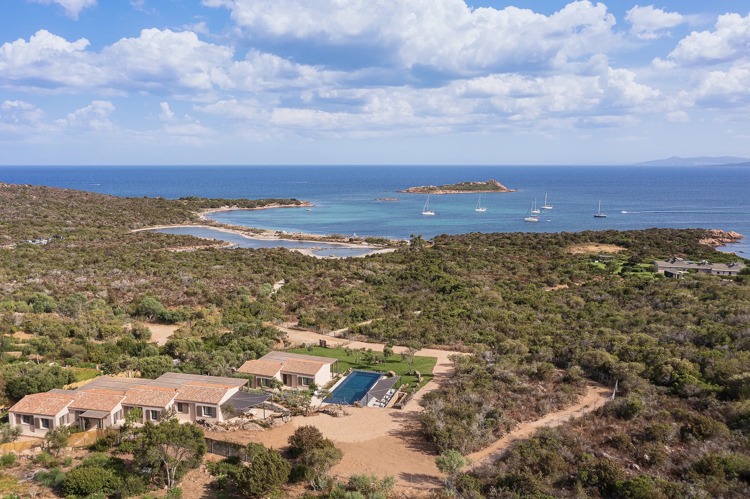 Salinedda Villa aerial view