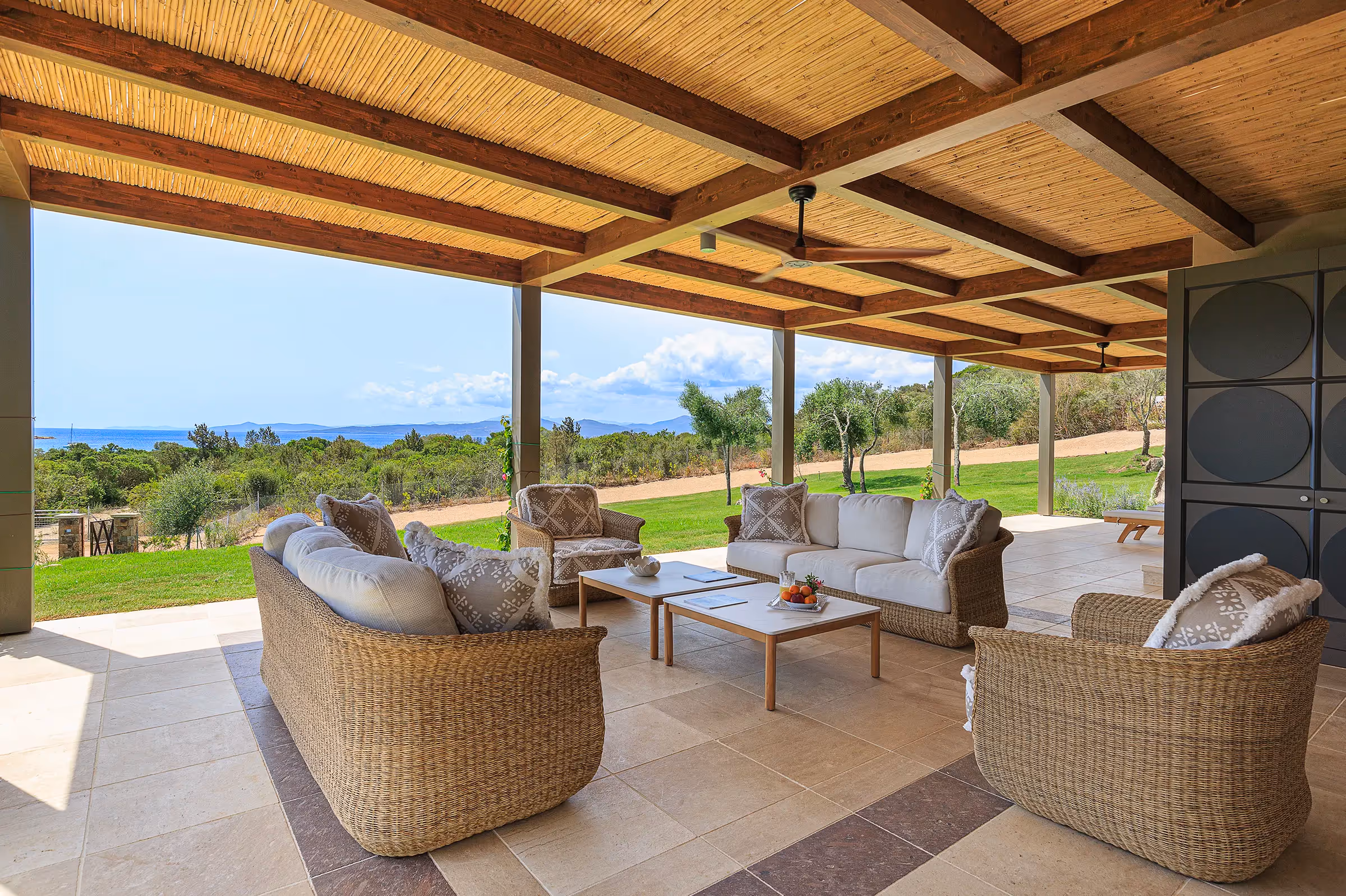 Salinedda Villa terrace seating area