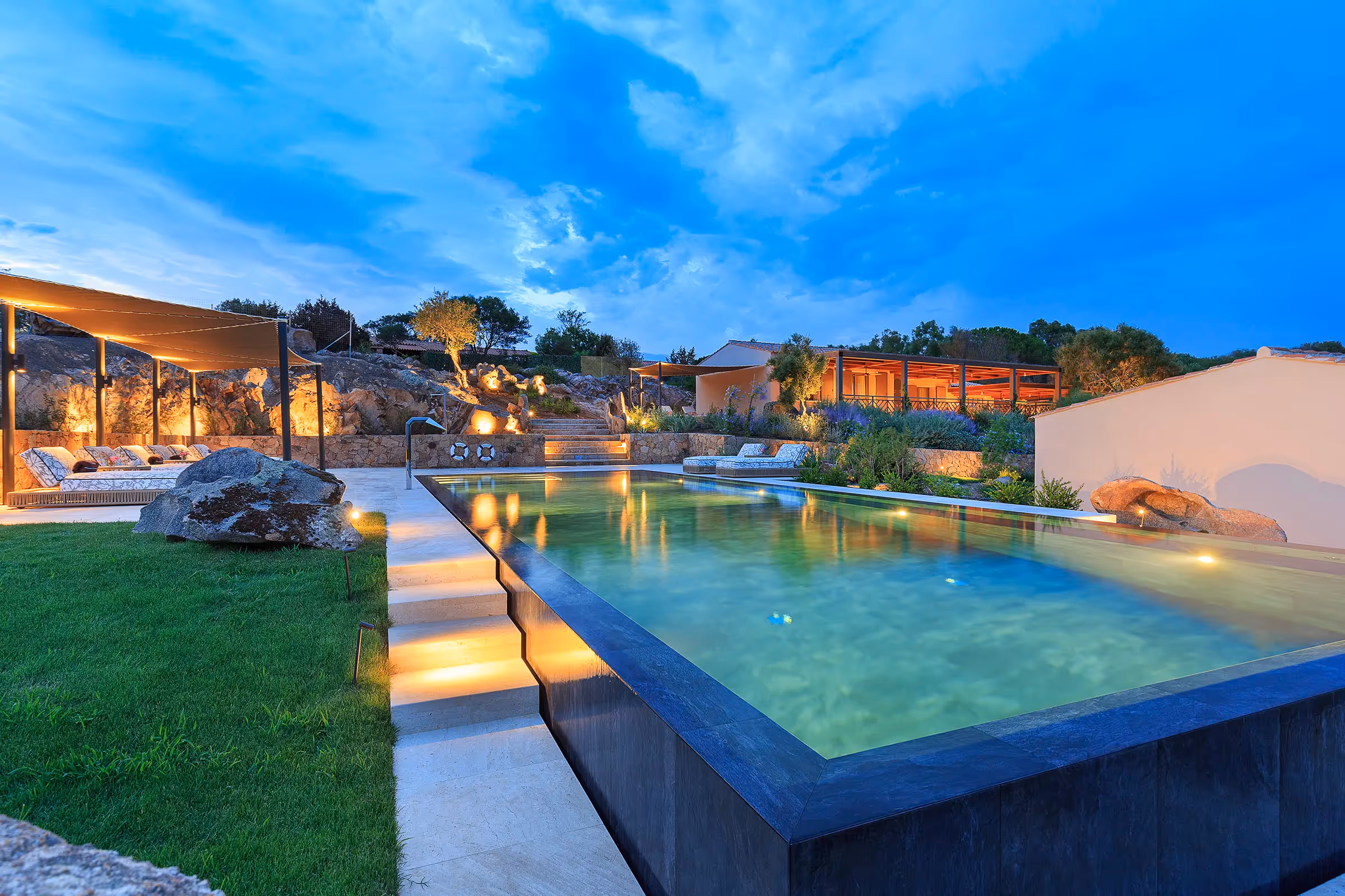 pool Villa by night - Villa 6 Salinedda