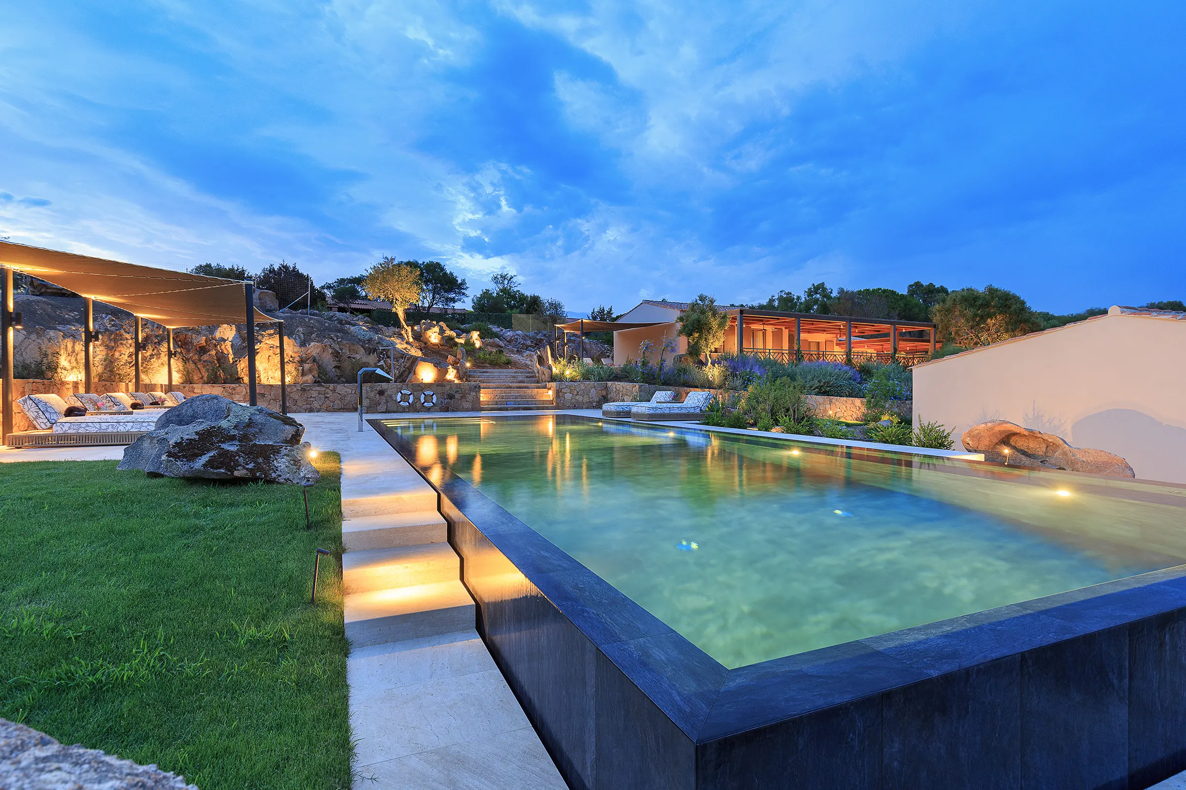 pool Villa by night - Villa 6 Salinedda