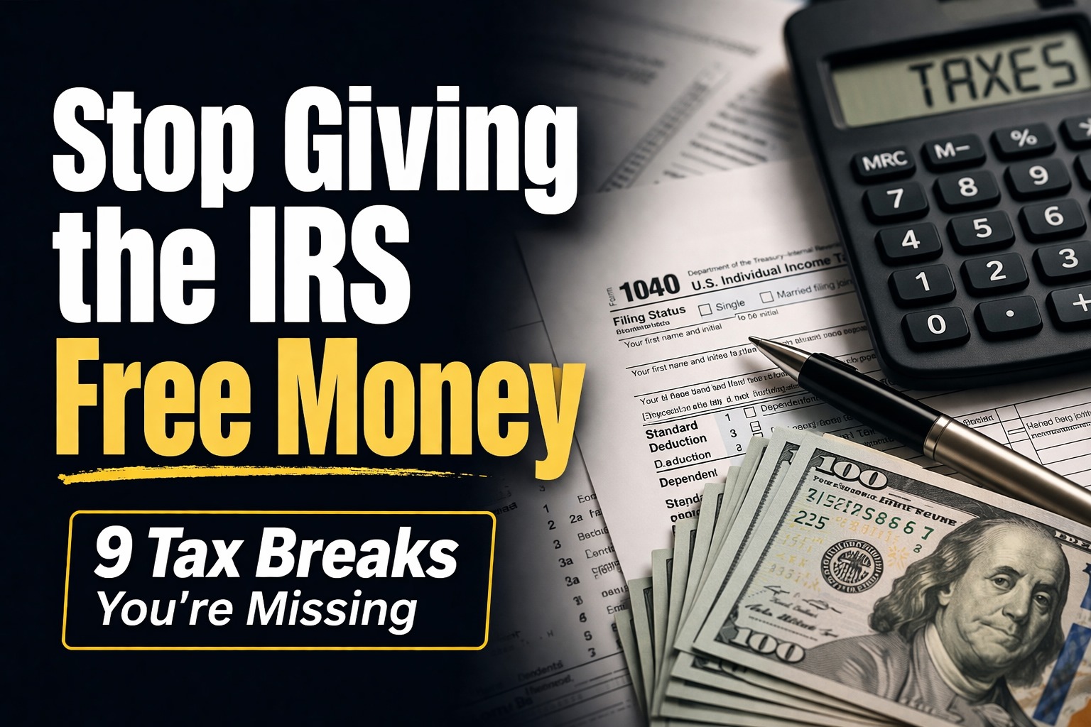 9 Tax Breaks You're Leaving on the Table Right Now (Stop Giving the IRS Free Money)