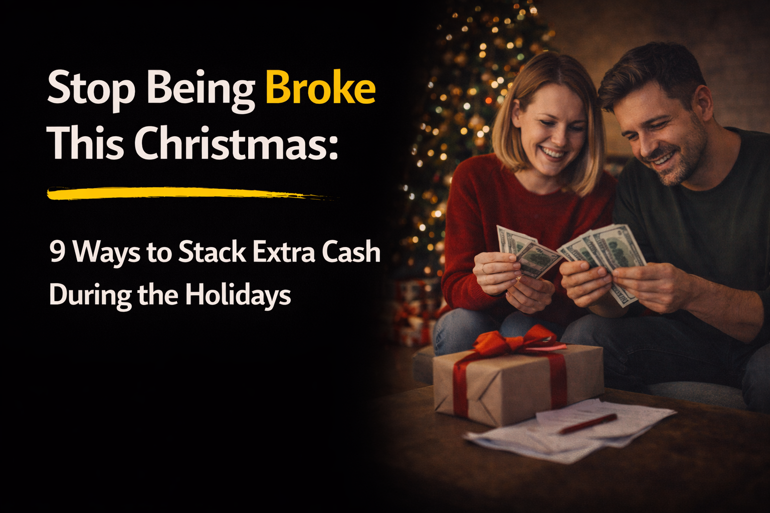Stop Being Broke This Christmas: 9 Ways to Stack Extra Cash During the Holidays