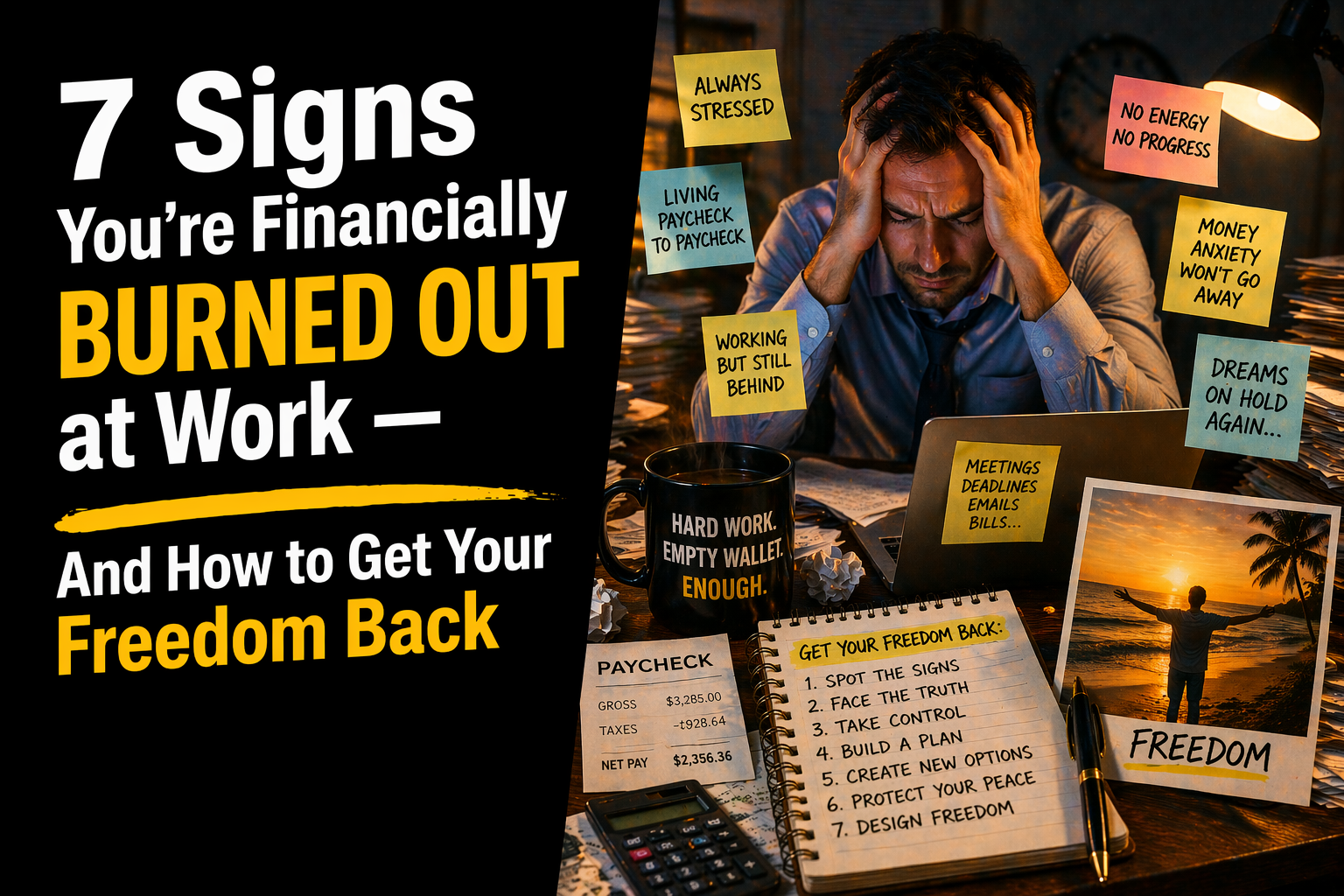 7 Signs You're Financially Burned Out at Work — And How to Get Your Freedom Back