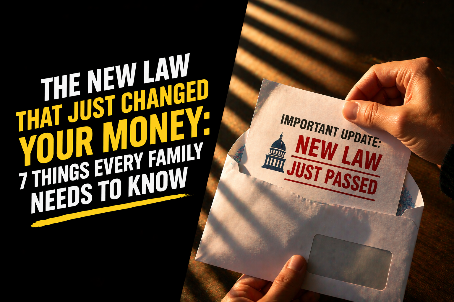 The New Law That Just Changed Your Money: 7 Things Every Family Needs to Know