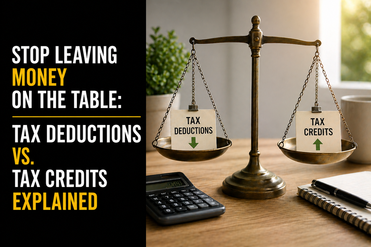 Stop Leaving Money on the Table: Tax Deductions vs. Tax Credits Explained