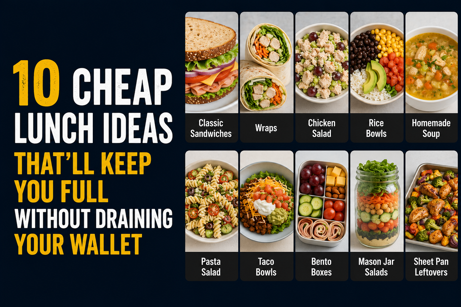 10 Cheap Lunch Ideas That'll Keep You Full Without Draining Your Wallet