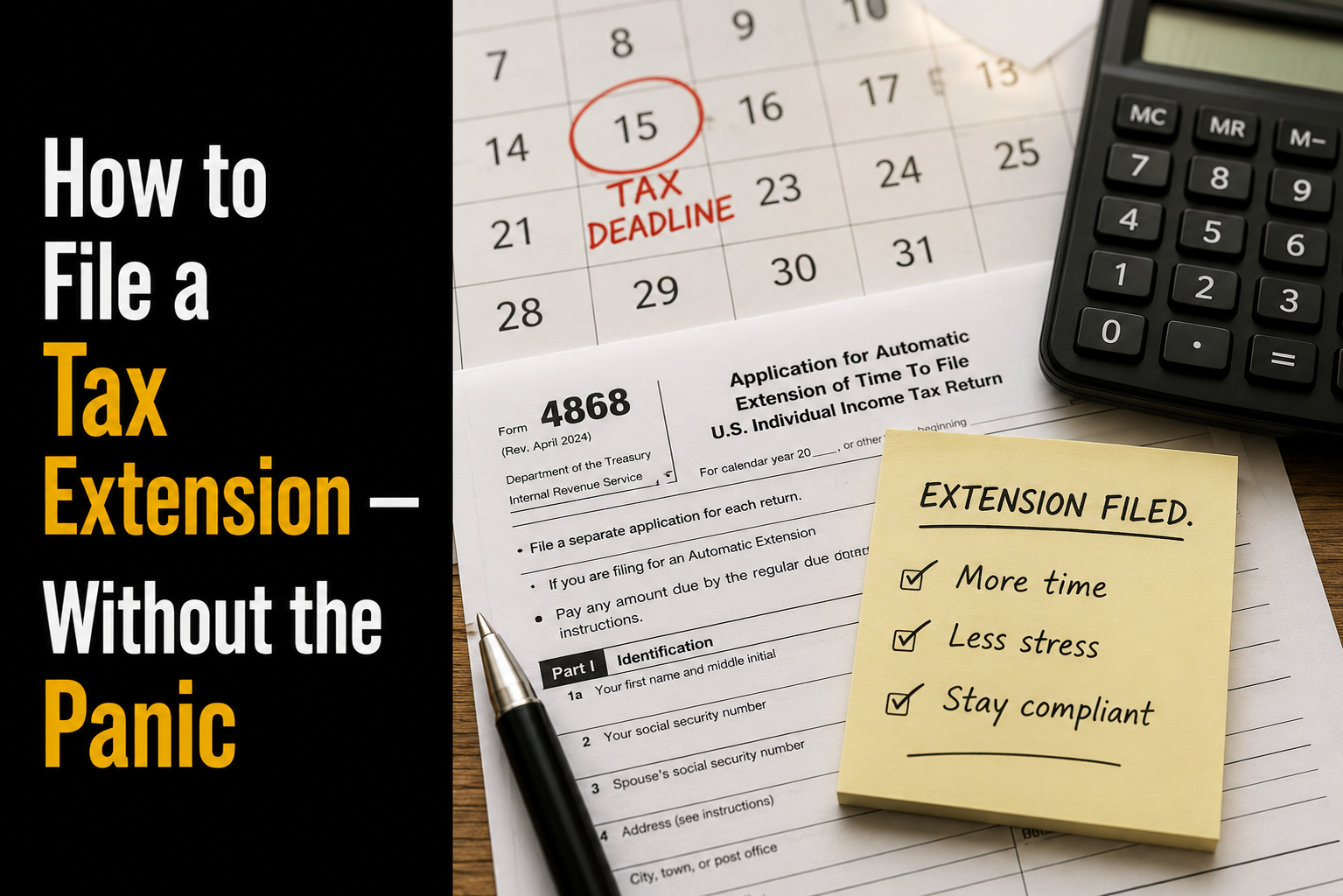 How to File a Tax Extension — Without the Panic