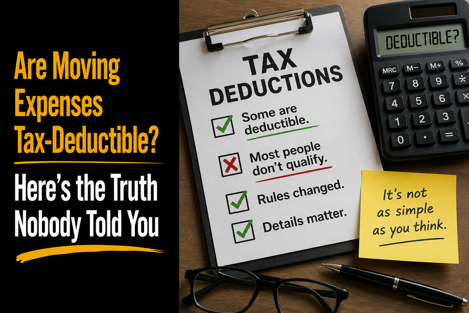 Are Moving Expenses Tax-Deductible? Here's the Truth Nobody Told You