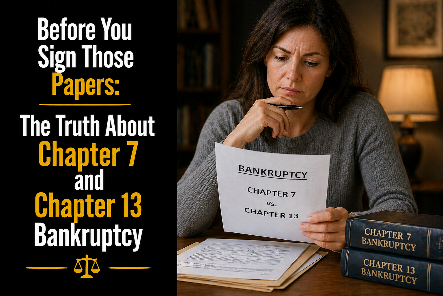 Before You Sign Those Papers: The Truth About Chapter 7 and Chapter 13 Bankruptcy