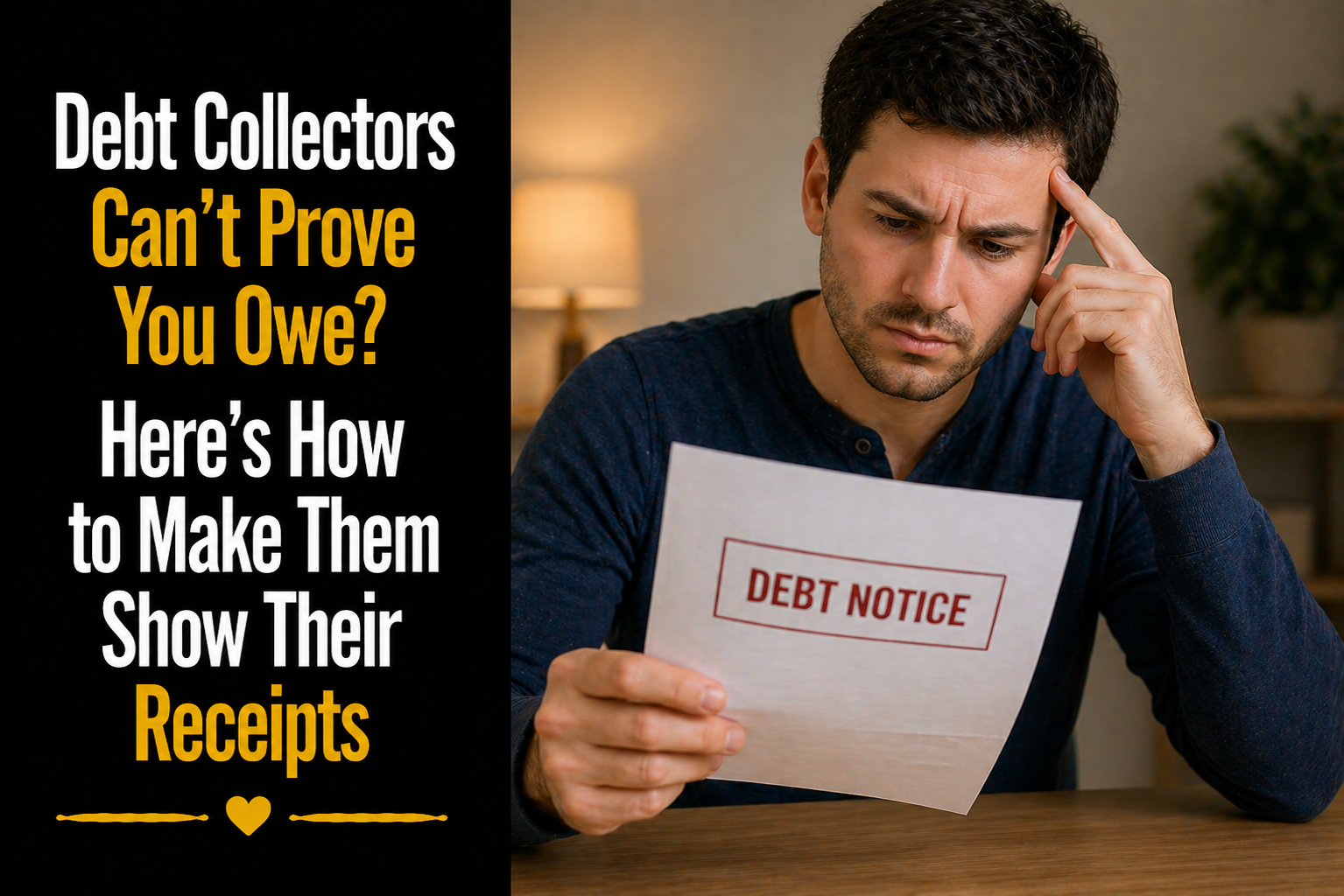 Debt Collectors Can't Prove You Owe? Here's How to Make Them Show Their Receipts