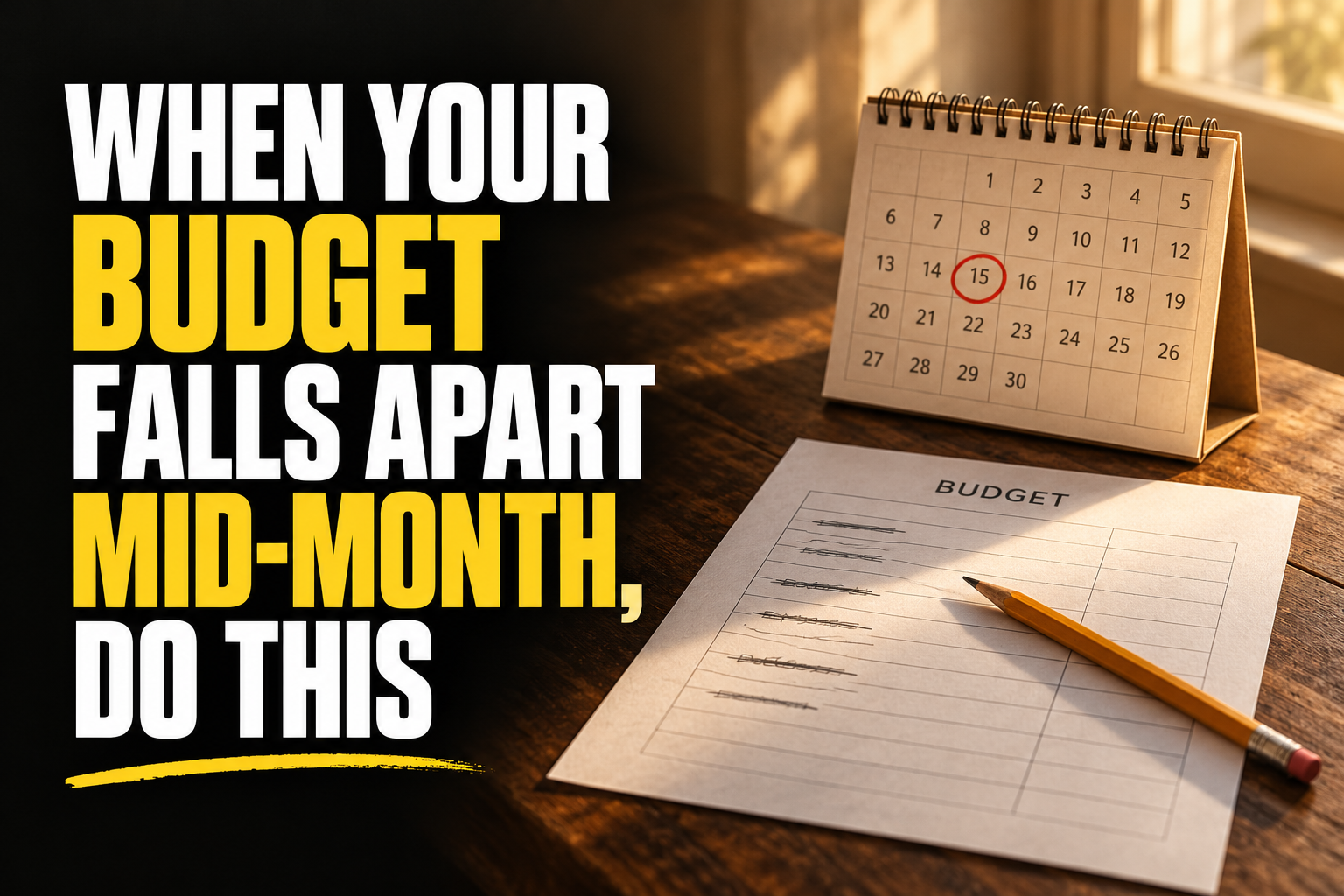 When Your Budget Falls Apart Mid-Month, Do This