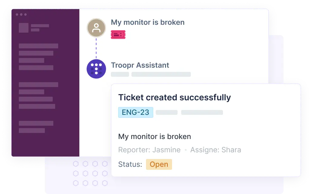 ticket creation with troopr