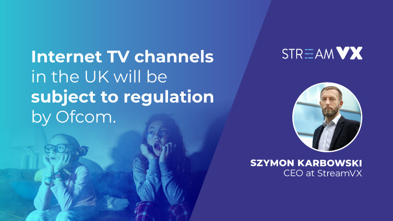 Internet TV channels in the UK will be subject to regulation by Ofcom.