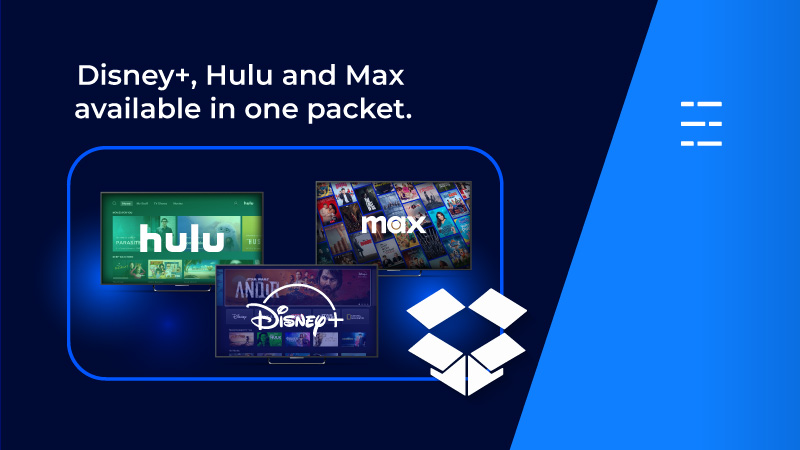 Disney+, Hulu and Max available in one packet. Offer like this has never been on the market yet.