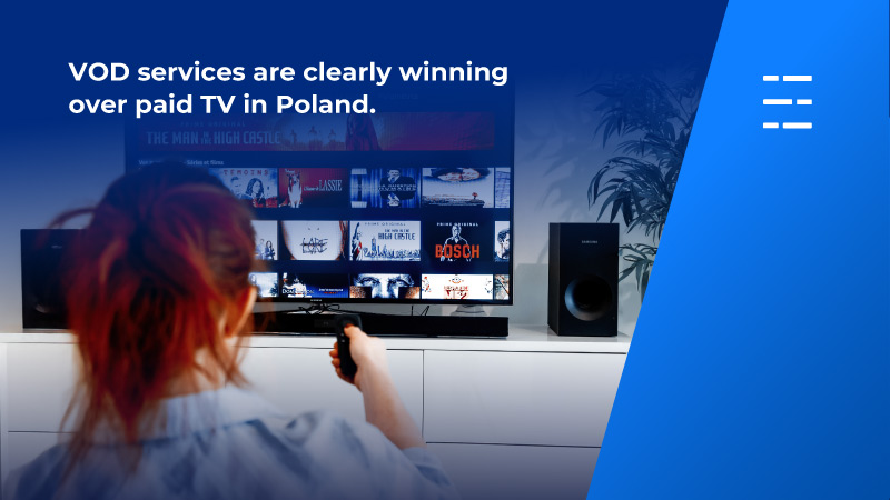 VOD services are clearly winning over paid TV in Poland.