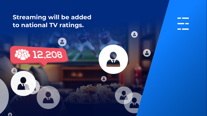 Streaming will be added to national TV ratings.