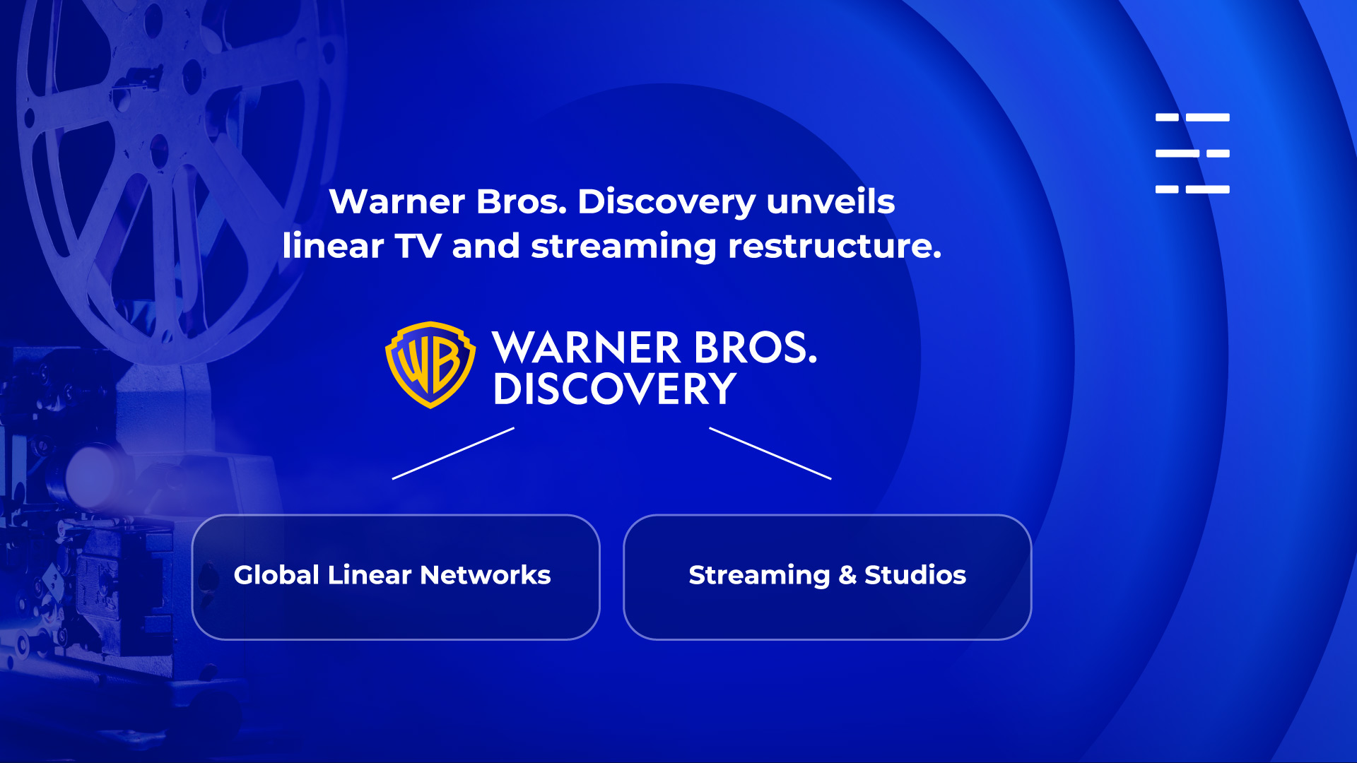 Warner Bros. Discovery unveils linear TV and streaming restructure.