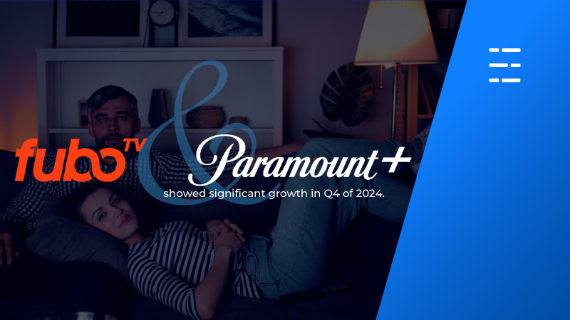 Fubo and Paramount+ showed significant growth in Q4 of 2024.