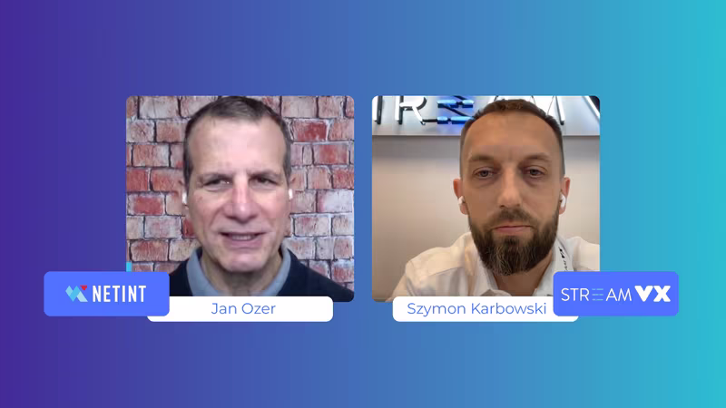 Thumbnail of the video conversation between Jan Ozer of NETINT Technologies and StreamVX CEO Szymon Karbowski