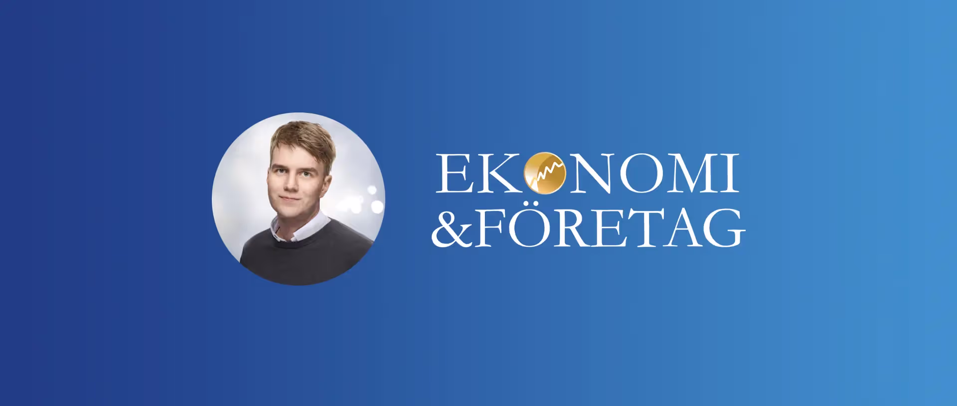 Porträttbild av Inkasso Marginalens representant och Eknonomi & företagsmässans logotyp