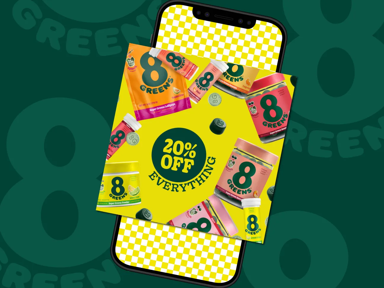 custom sms graphic for supplement brand