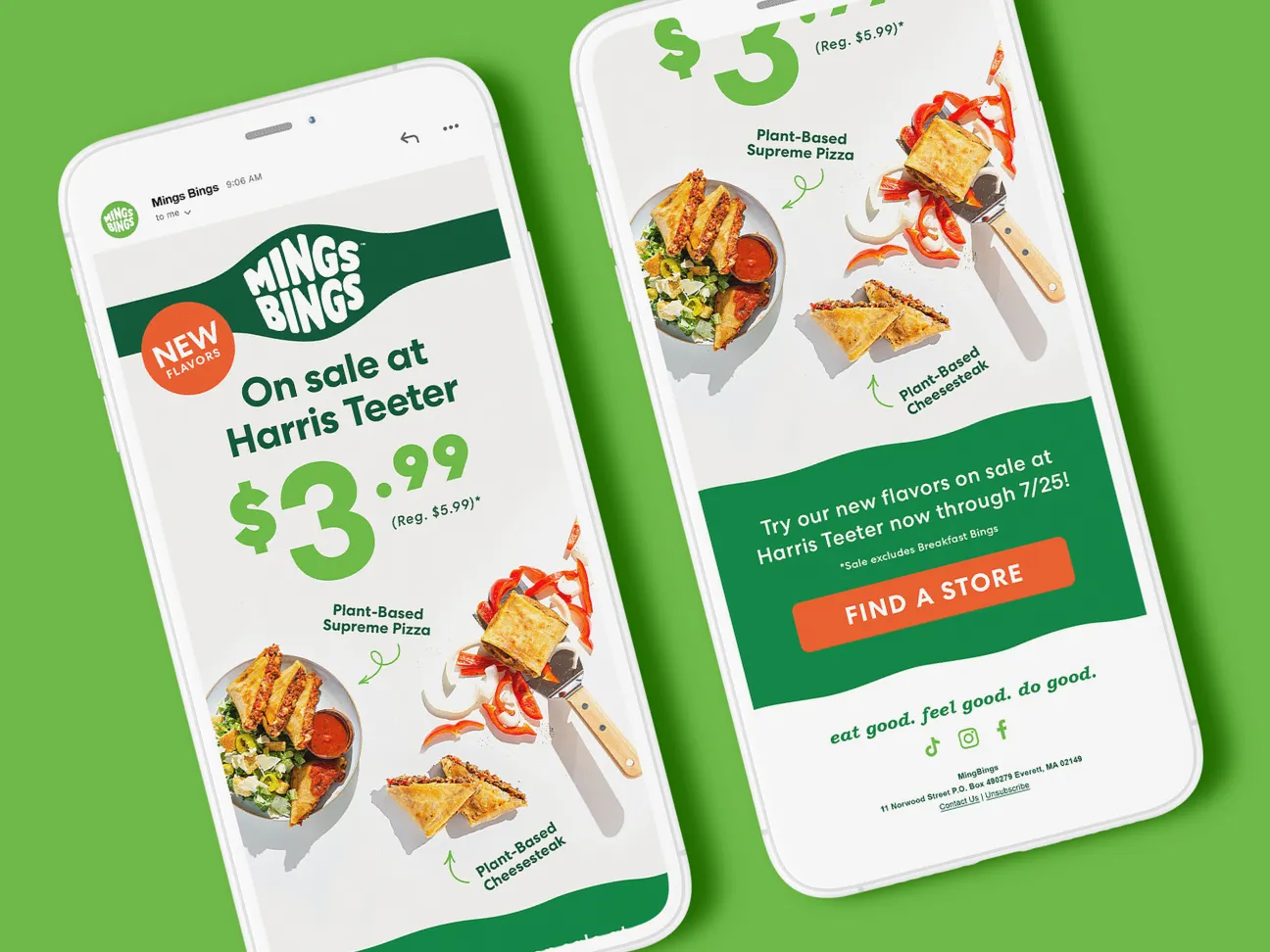 social media design for frozen cpg food brand