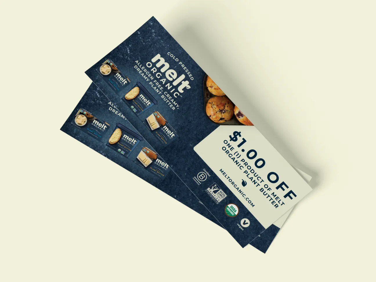 coupon design and print for butter brand