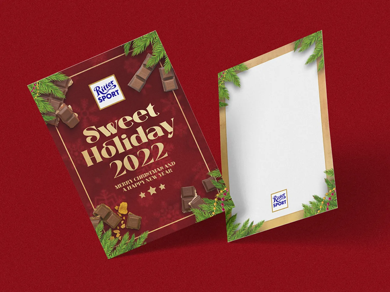 greeting card design and print for cpg chocolate brand