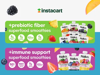 instacart creative design banner for noka