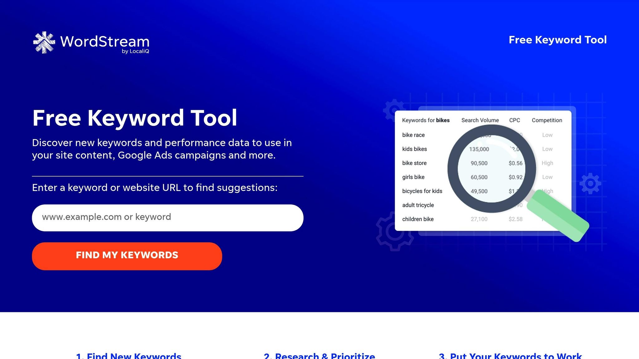 WordStream Free Keyword Tool