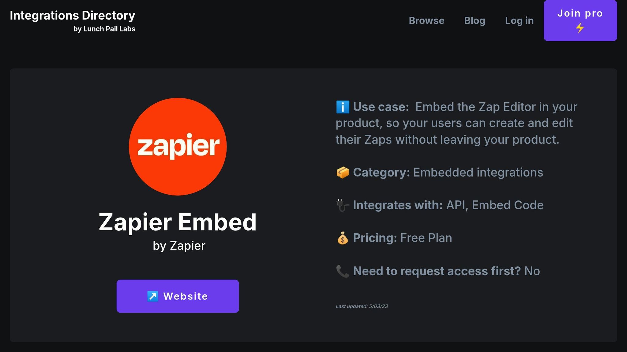 Zapier Embed