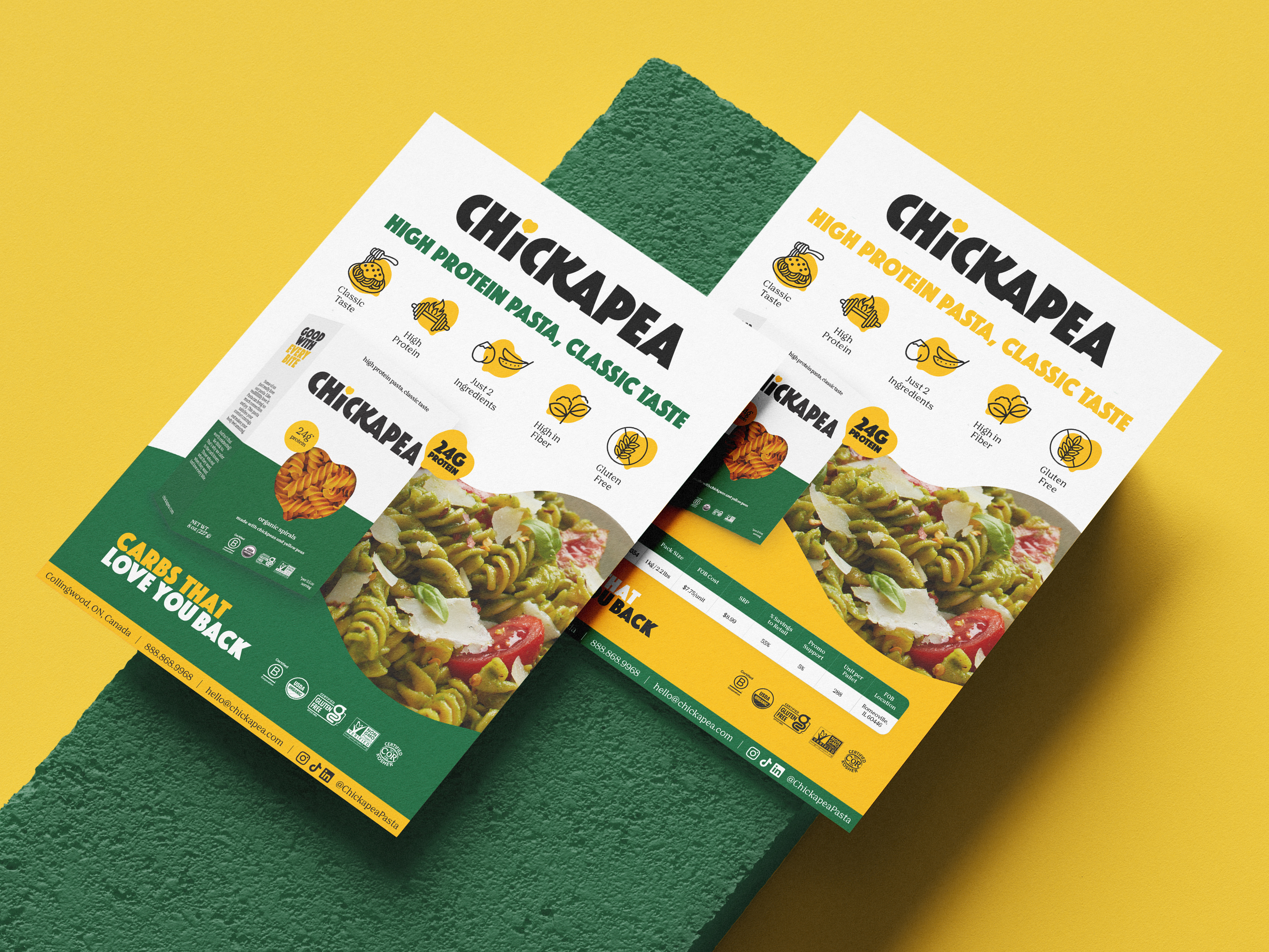 Sell Sheet For Pasta Brand