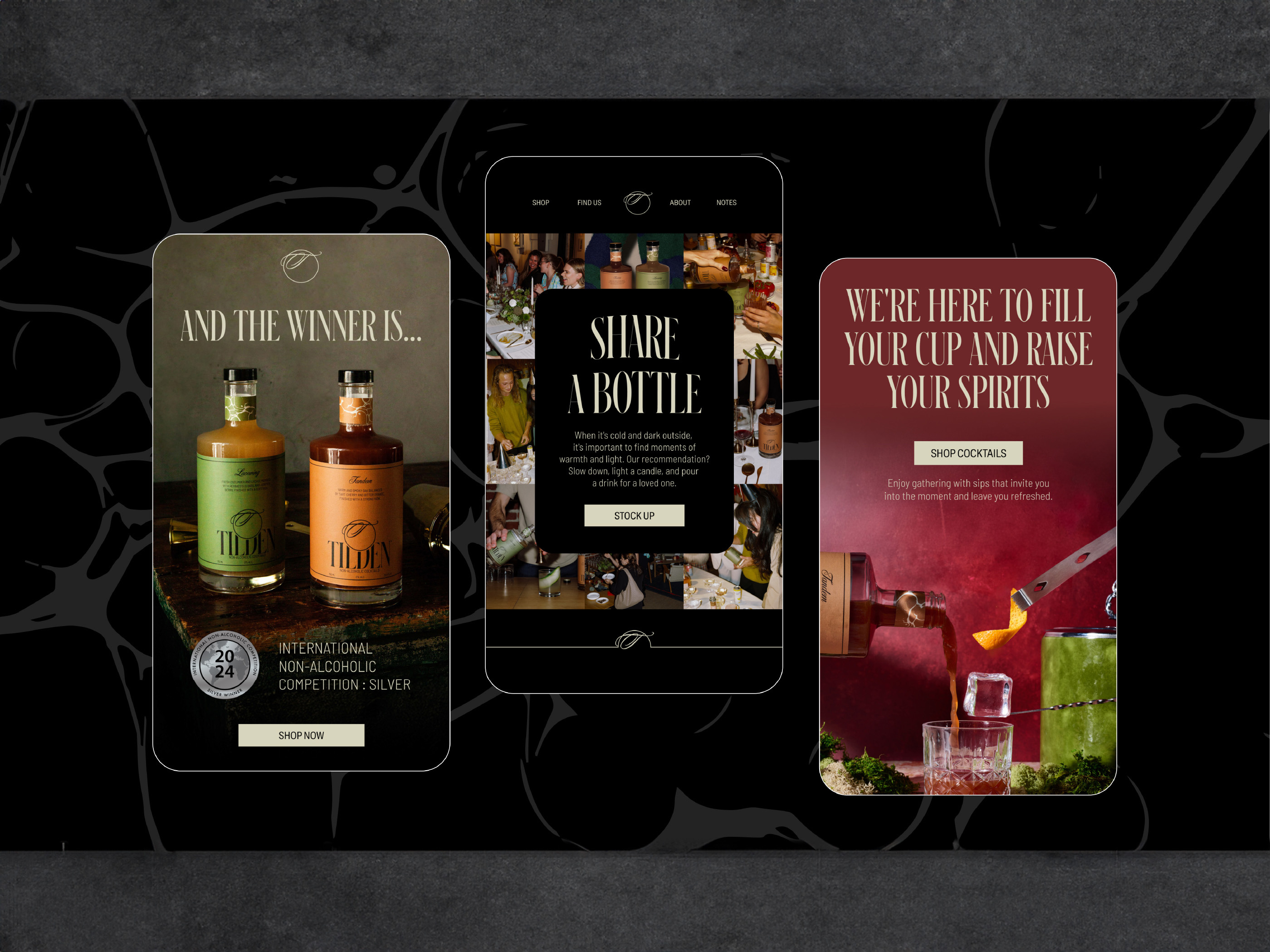 Email Designs for Beverage Brand