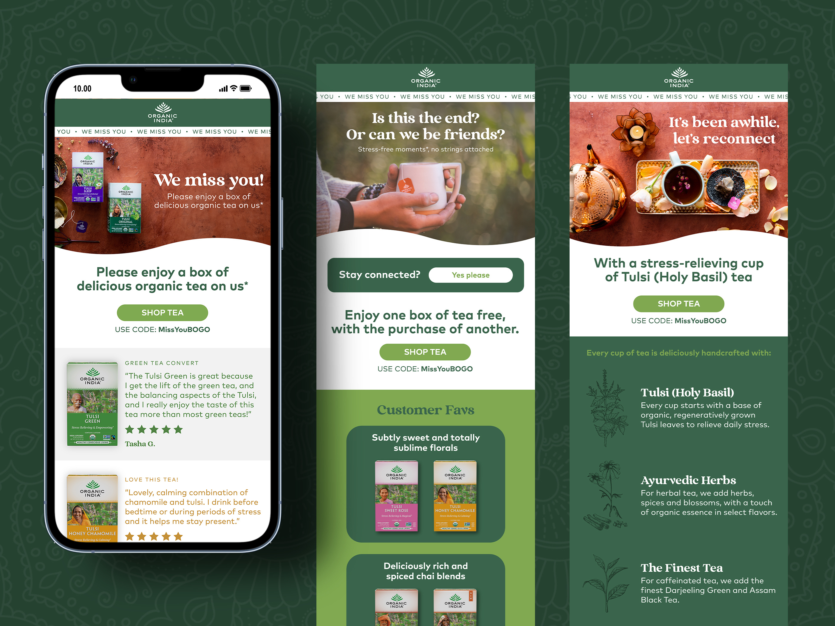 Organic Tea Newsletter Design