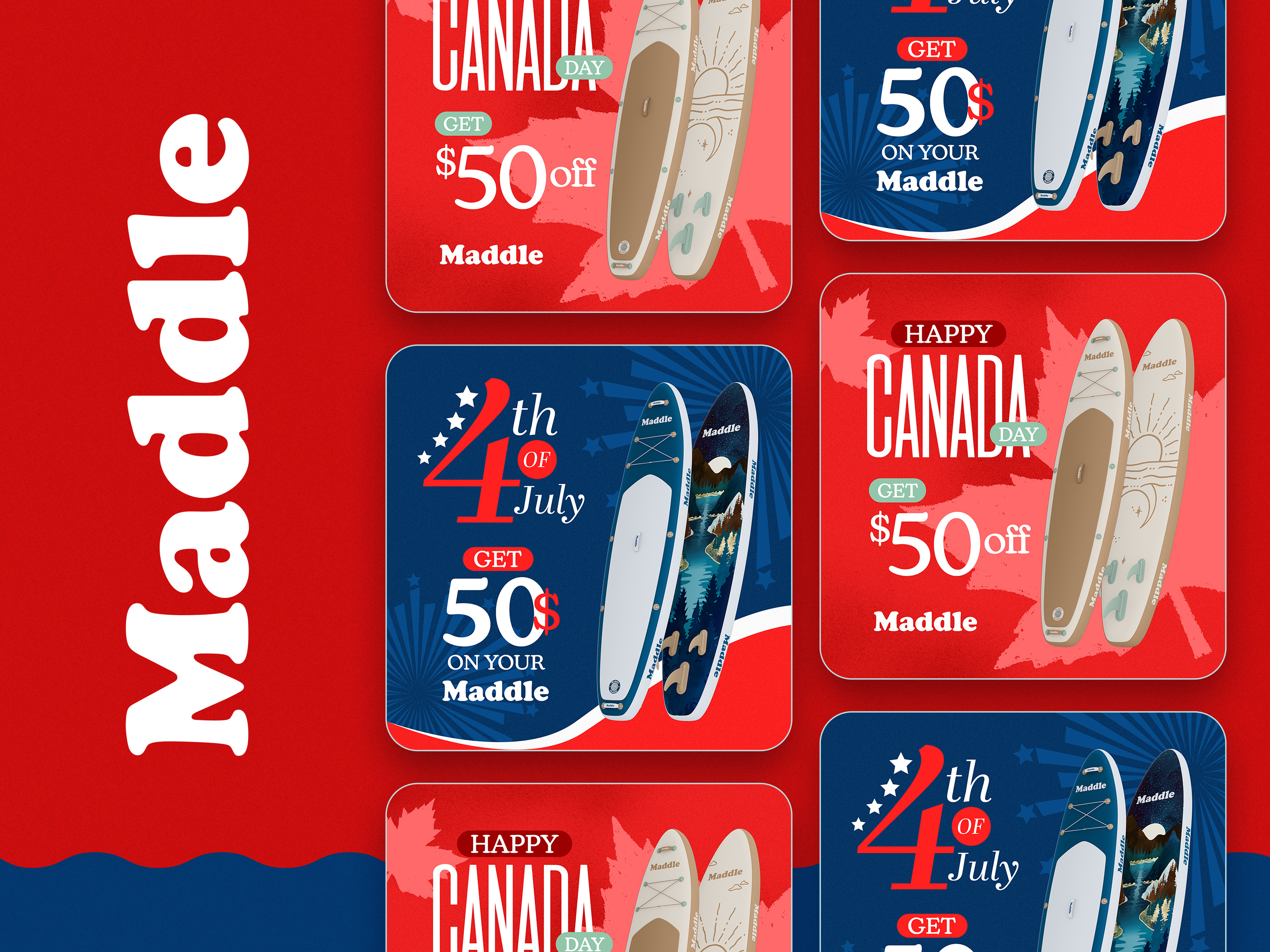 Paddleboard Holiday Sale Graphics