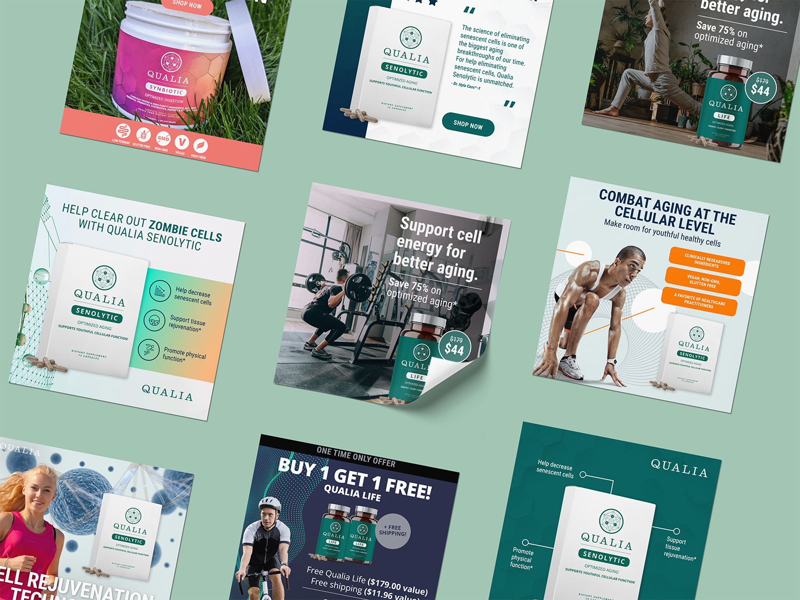 Aging Supplements Social Media Design