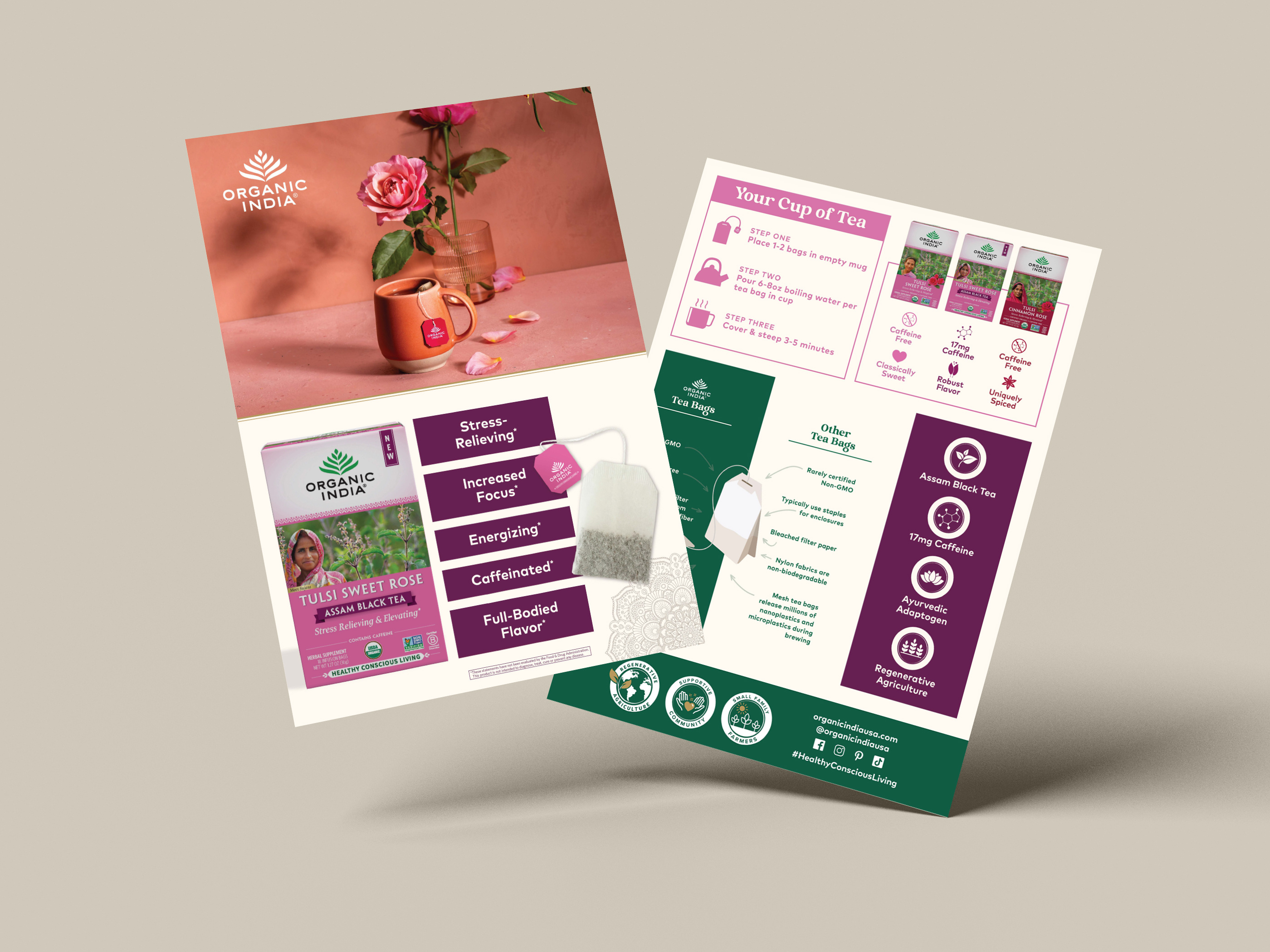 Organic Supplements Sell Sheet Design
